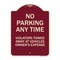 Signmission No Parking Anytime Violators Towed Away Heavy-Gauge Aluminum Sign, 24" x 18", BU-1824-23770 A-DES-BU-1824-23770 - alternate 1